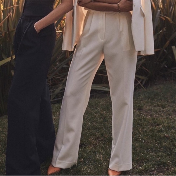 Favorite Daughter Wide Leg The Shortie Favorite Pant in Ivory White Size 10 NWT - Picture 10 of 16